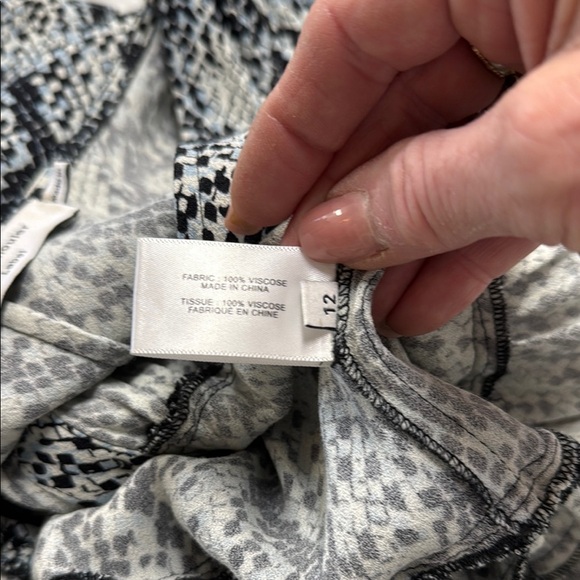 Proenza Schouler | White Label Black Blue Snak Print Button Front Midi Dress 12 - Picture 11 of 12